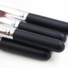 Mini Makeup Brushes Set for Travel Set Synthesized 10 Pieces (Black Silver)