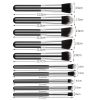 Mini Makeup Brushes Set for Travel Set Synthesized 10 Pieces (Black Silver)