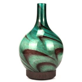 Colorful Light Ultrasonic Glass Colorful Aroma Diffuser (Option: Green-AU)