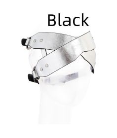 Cowhide Eye Mask Binding Training Blindfold Toy (Color: BLACK)