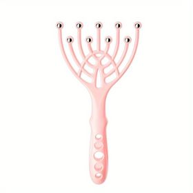 Handheld SPA Head Massager with 9 Claws for Deep Stress Relaxation and Hair Care - Perfect Gift for Parents and Office Workers (Color: PINK)